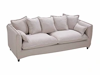 3-zits stoffen bank - beige - afbeelding 3 van  4