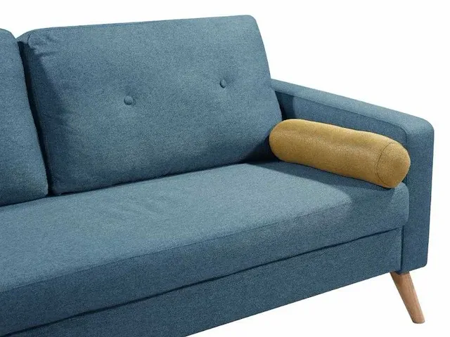 3-zits stoffen bank - blauw - afbeelding 2 van  2