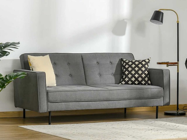 3-zits stoffen slaapbank met slaapfunctie - afbeelding 1 van  6