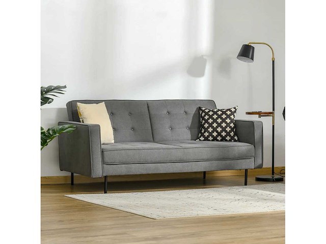 3-zits stoffen slaapbank met slaapfunctie - afbeelding 2 van  6