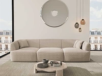 3-zitsbank - beige gestructureerde stof - afbeelding 1 van  11