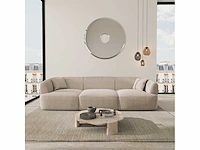 3-zitsbank - beige gestructureerde stof - afbeelding 3 van  11