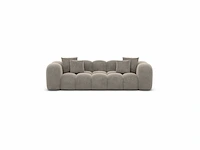 3-zitsbank - donkerbeige fluweel - afbeelding 4 van  8