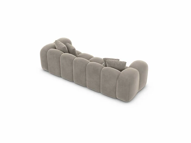 3-zitsbank - donkerbeige fluweel - afbeelding 5 van  8