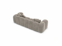 3-zitsbank - donkerbeige fluweel - afbeelding 5 van  8