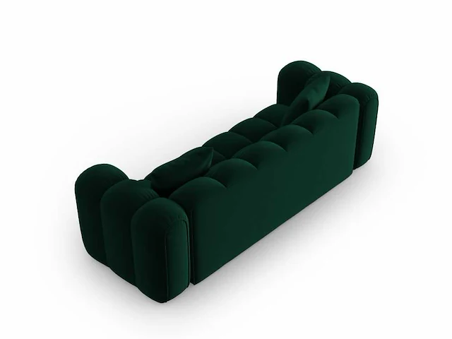 3-zitsbank - fles groen fluweel - afbeelding 4 van  6