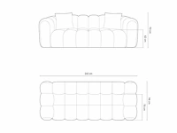 3-zitsbank - fles groen fluweel - afbeelding 6 van  6