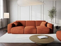 3-zitsbank - terracotta stof - afbeelding 1 van  6