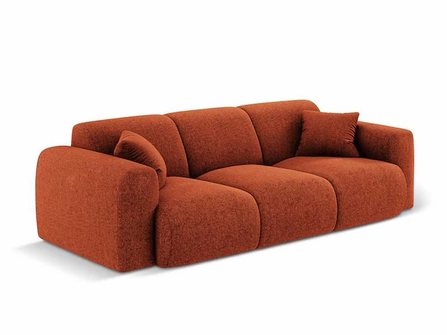 3-zitsbank - terracotta stof - afbeelding 3 van  6