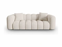 3-zitsbank in beige structurele stof - afbeelding 2 van  5