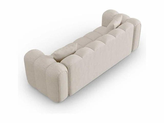 3-zitsbank in beige structurele stof - afbeelding 3 van  5