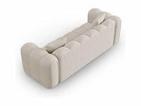 3-zitsbank in beige structurele stof - afbeelding 3 van  5