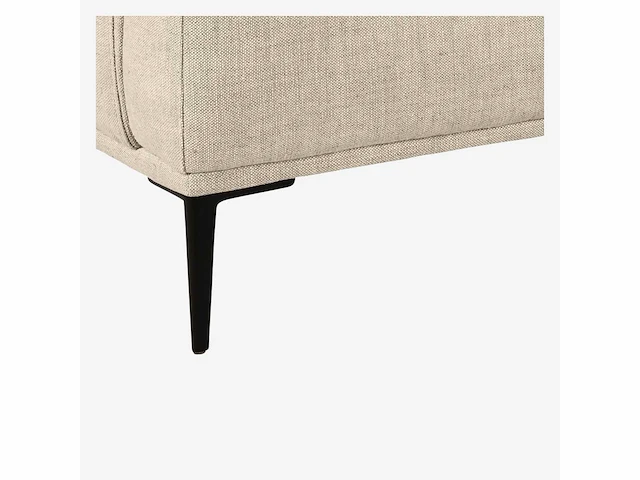 3-zitsbank in katoen en linnen afgezet met veren - beige - afbeelding 4 van  5