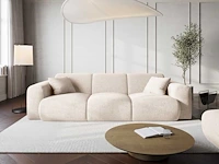 3-zitsbank lichtbeige stof - afbeelding 1 van  7