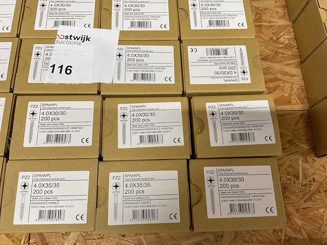 30 dozen spaanplaatschroeven - afbeelding 3 van  5