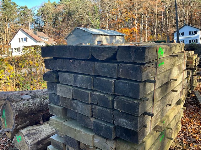 30 rustieke eikenhouten bielzen - afbeelding 4 van  4