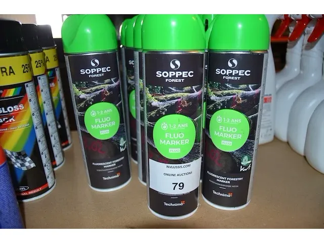 30 verf producten, 2 metalen rekken, kuisdoeken, doos vet, 5 jerrycans (9,10,12,14,15) - afbeelding 4 van  15