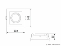 30 x gt square design inbouwspots zwart - afbeelding 6 van  8