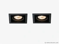 30 x gt square design inbouwspots zwart - afbeelding 1 van  8