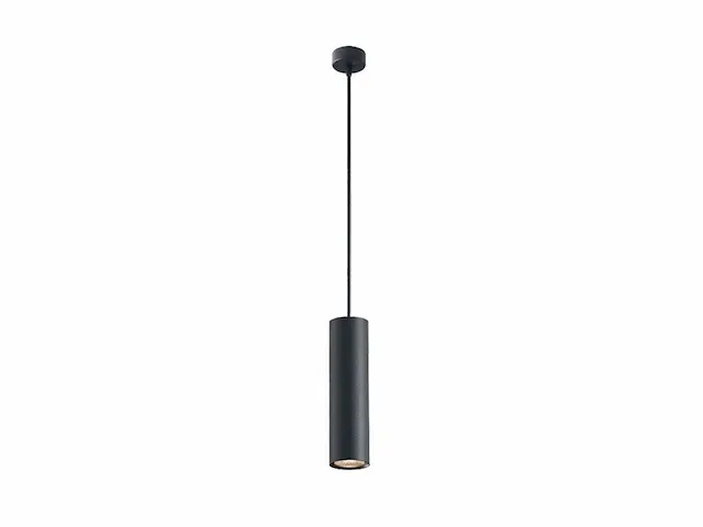 30 x gu10 decoratief hanglamp cilinder 24cm zand zwart - afbeelding 3 van  4