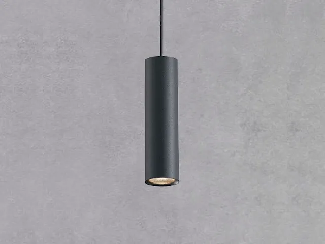 30 x gu10 decoratief hanglamp cilinder 24cm zand zwart - afbeelding 1 van  4