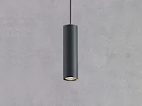 30 x gu10 decoratief hanglamp cilinder 24cm zand zwart - afbeelding 1 van  4