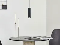 30 x gu10 decoratief hanglamp cilinder 24cm zand zwart - afbeelding 4 van  4