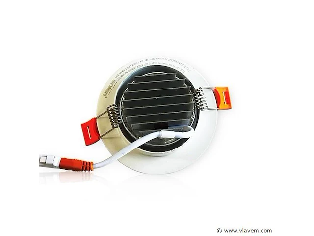 30 x inbouw led spot – 7w – draaibaar – 6500k koud wit – ø70mm – cob – ip20 - afbeelding 3 van  6