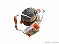 30 x inbouw led spot – 7w – draaibaar – zilver – 3000k warm wit – ø70mm – ip20 - afbeelding 2 van  4