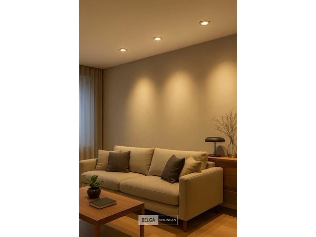 30 x inbouw led spot – 7w – draaibaar – zilver – 3000k warm wit – ø70mm – ip20 - afbeelding 2 van  5