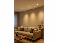 30 x inbouw led spot – 7w – draaibaar – zilver – 3000k warm wit – ø70mm – ip20 - afbeelding 1 van  4