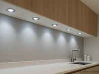 30 x inbouw led spot – 7w – draaibaar – zilver – 6500k koud wit – ø70mm – ip20 - afbeelding 1 van  4