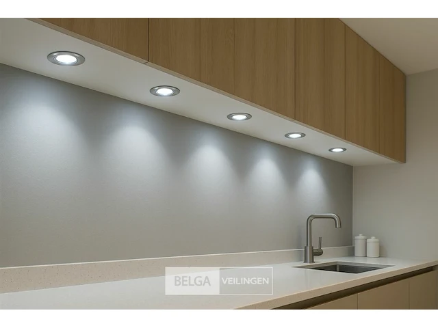 30 x inbouw led spot – 7w – draaibaar – zilver – 6500k koud wit – ø70mm – ip20 - afbeelding 2 van  5
