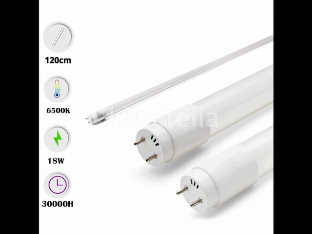 30 x led tube 18w 120 cm 6500k koud wit - afbeelding 1 van  5