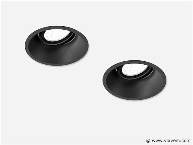 30 x solo deep kantelbare inbouwspots zwart - afbeelding 1 van  9