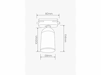 30 x spot op orientable rail gu10 – wit – eenfase – ø58x80x114 mm – ip20 - afbeelding 5 van  5