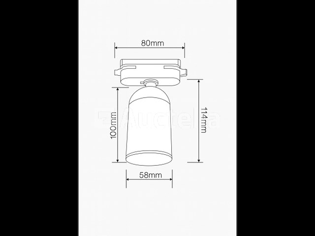 30 x spot op richtbare rail gu10 – zwart – eenfase – ø58x80x114 mm – ip20 - afbeelding 1 van  5