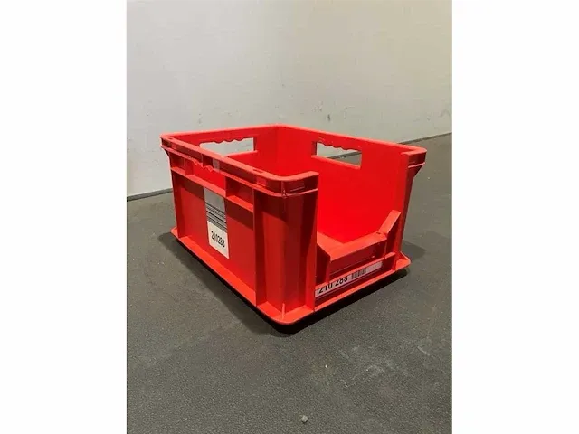 30 x stapelbak 400 mm x 300 mm x 220 mm, front open, rood, occasie - afbeelding 1 van  2