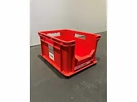 30 x stapelbak 400 mm x 300 mm x 220 mm, front open, rood, occasie - afbeelding 1 van  2