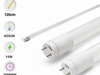 30 x t8 led buizen – 16w – 120cm – 4200k neutraal wit – fluorescerende vervanging – 25.000h - afbeelding 1 van  4