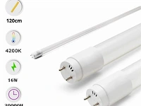30 x t8 led buizen – 16w – 120cm – 4200k neutraal wit – fluorescerende vervanging – 25.000h - afbeelding 1 van  4