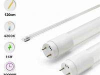 30 x t8 led buizen – 16w – 120cm – 4200k neutraal wit – fluorescerende vervanging – 25.000h - afbeelding 1 van  5