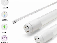 30 x t8 led buizen – 18w – 120cm – 6500k koud wit – fluorescerende vervanging – 25.000h - afbeelding 1 van  5