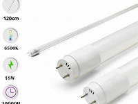30 x t8 led buizen – 18w – 120cm – 6500k koud wit – fluorescerende vervanging – 25.000h - afbeelding 1 van  6