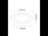 30 x tweekleurig led-paneel – wit / koud wit – 6w (3w + 3w) – aan/uit – binnen – smd – 100 mm - afbeelding 2 van  5