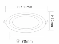 30 x tweekleurig led-paneel – wit / koud wit – 6w (3w + 3w) – aan/uit – binnen – smd – 100 mm - afbeelding 2 van  5