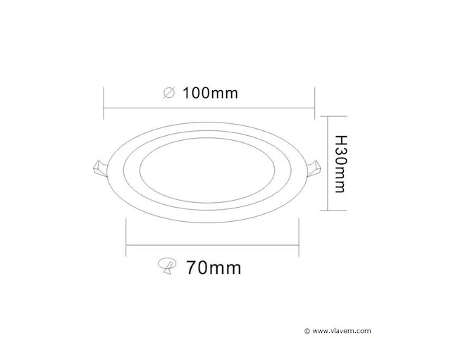 30 x tweekleurig led-paneel – wit / koud wit – 6w (3w + 3w) – aan/uit – binnen – smd – 100 mm - afbeelding 2 van  5