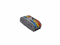 300 x draadconnector verbindingsklem 3x3 voudig gekleured brandwerend - afbeelding 1 van  3