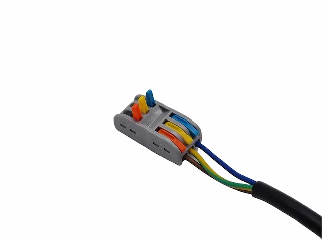 300 x draadconnector verbindingsklem 3x3 voudig gekleured brandwerend - afbeelding 3 van  3