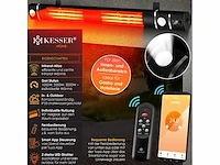 3000w infraroodstraler met robuuste wandhouder, temperatuur instelbaar in 3 standen - afbeelding 2 van  6